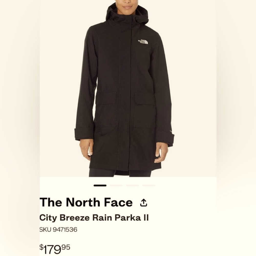 Northafce city breeze trench black XL.